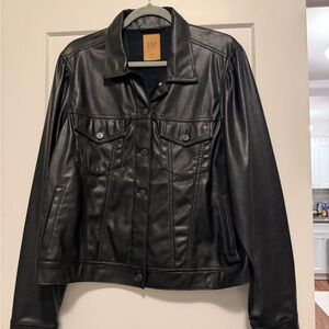 GAP Dark Faux Leather Jacket